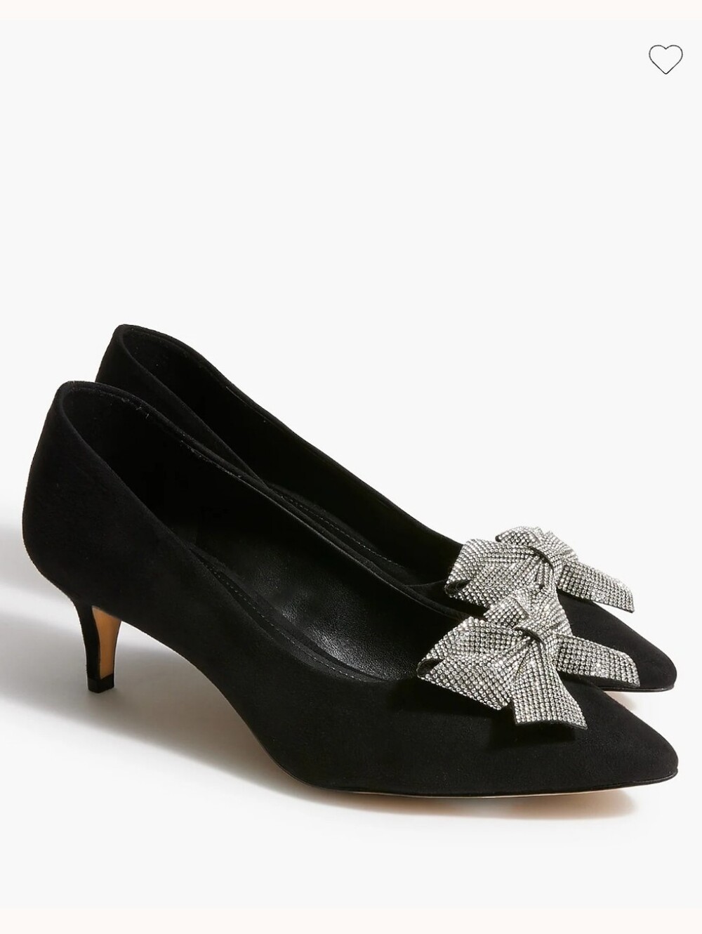 J. Crew Rhinestone Bow Esme Heels In Black